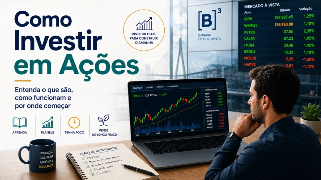 Como investir em ações para iniciantes