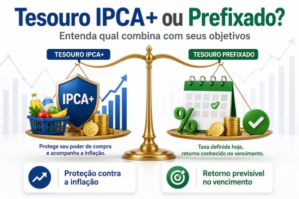 Comparação entre Tesouro IPCA+ e Tesouro Prefixado