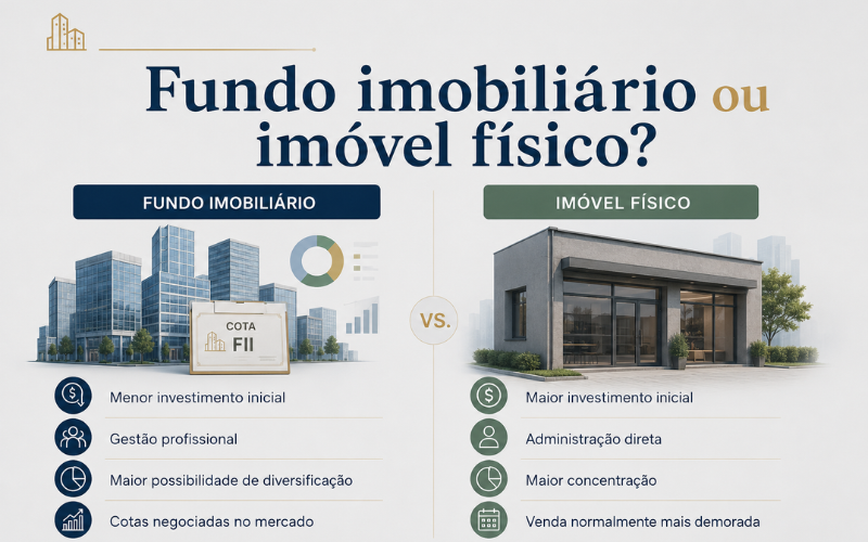 omparação entre fundo imobiliário e imóvel físico