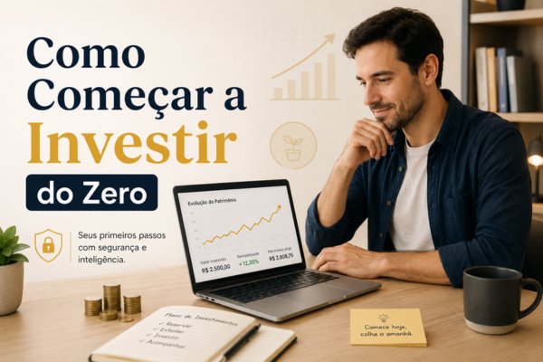 Pessoa aprendendo como começar a investir do zero com segurança