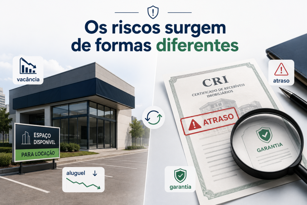 Diferenças entre os riscos de vacância nos FIIs de tijolo e de crédito nos FIIs de papel