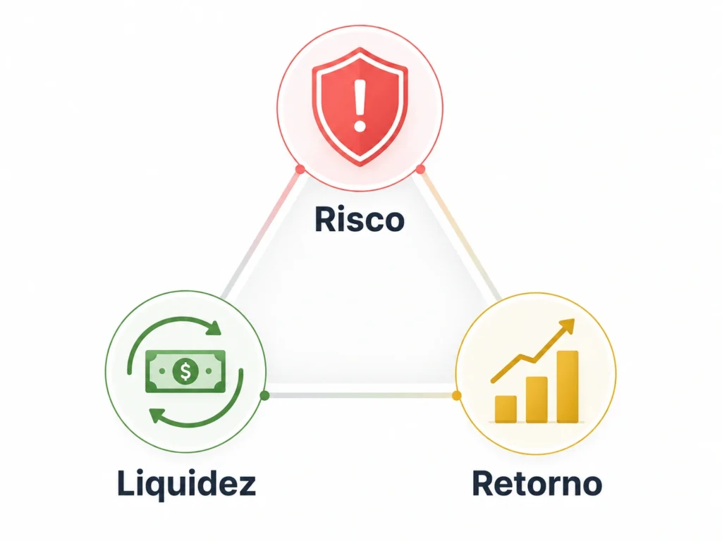 Risco retorno e liquidez como fatores para comparar investimentos